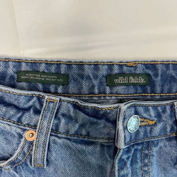 Wild Fable Highest Rise Mom Rolled Cuff Shorts Embroidered - Size 6/28 - Picture 5 of 6